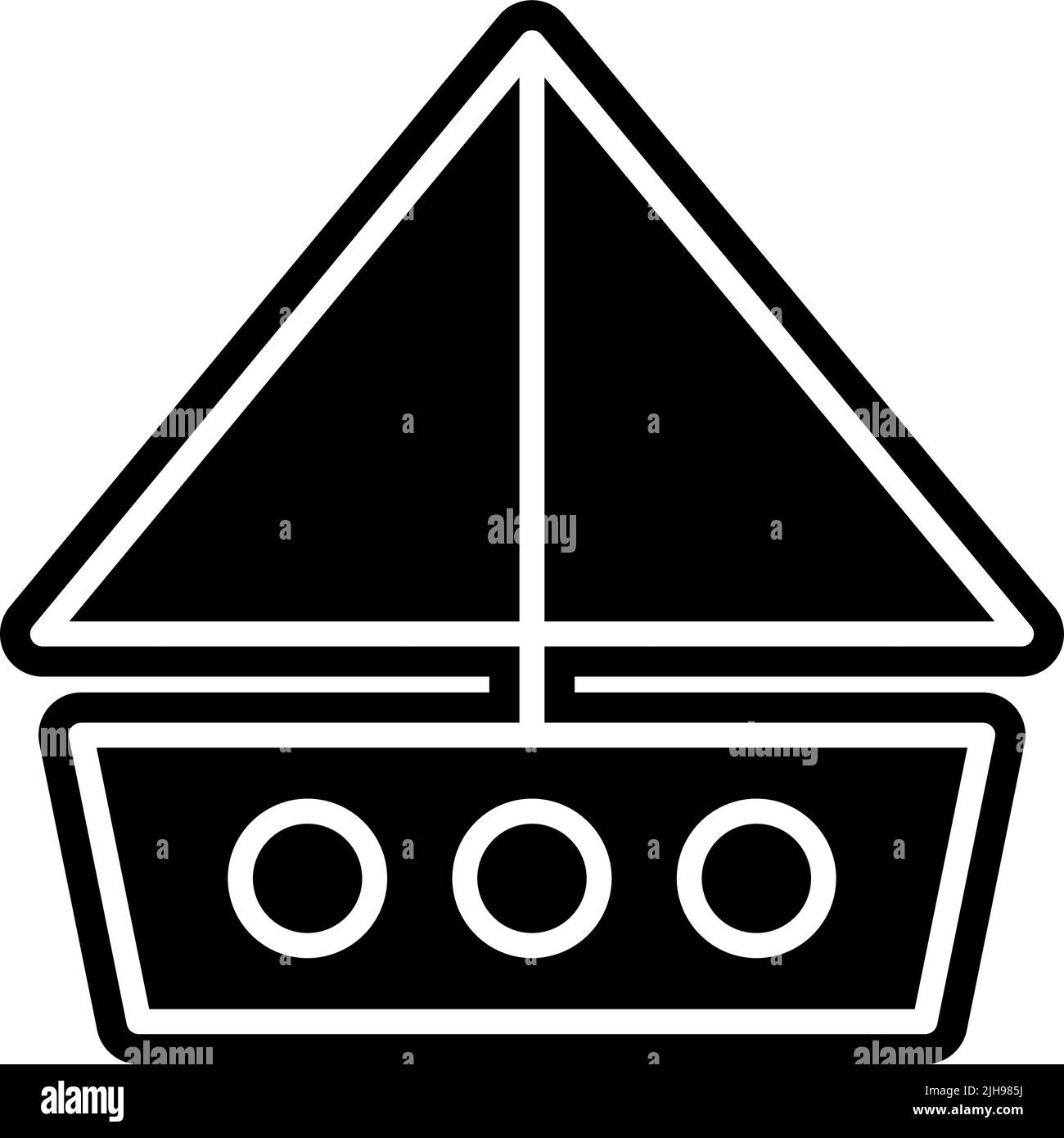 Barco de transporte . Ilustración del Vector