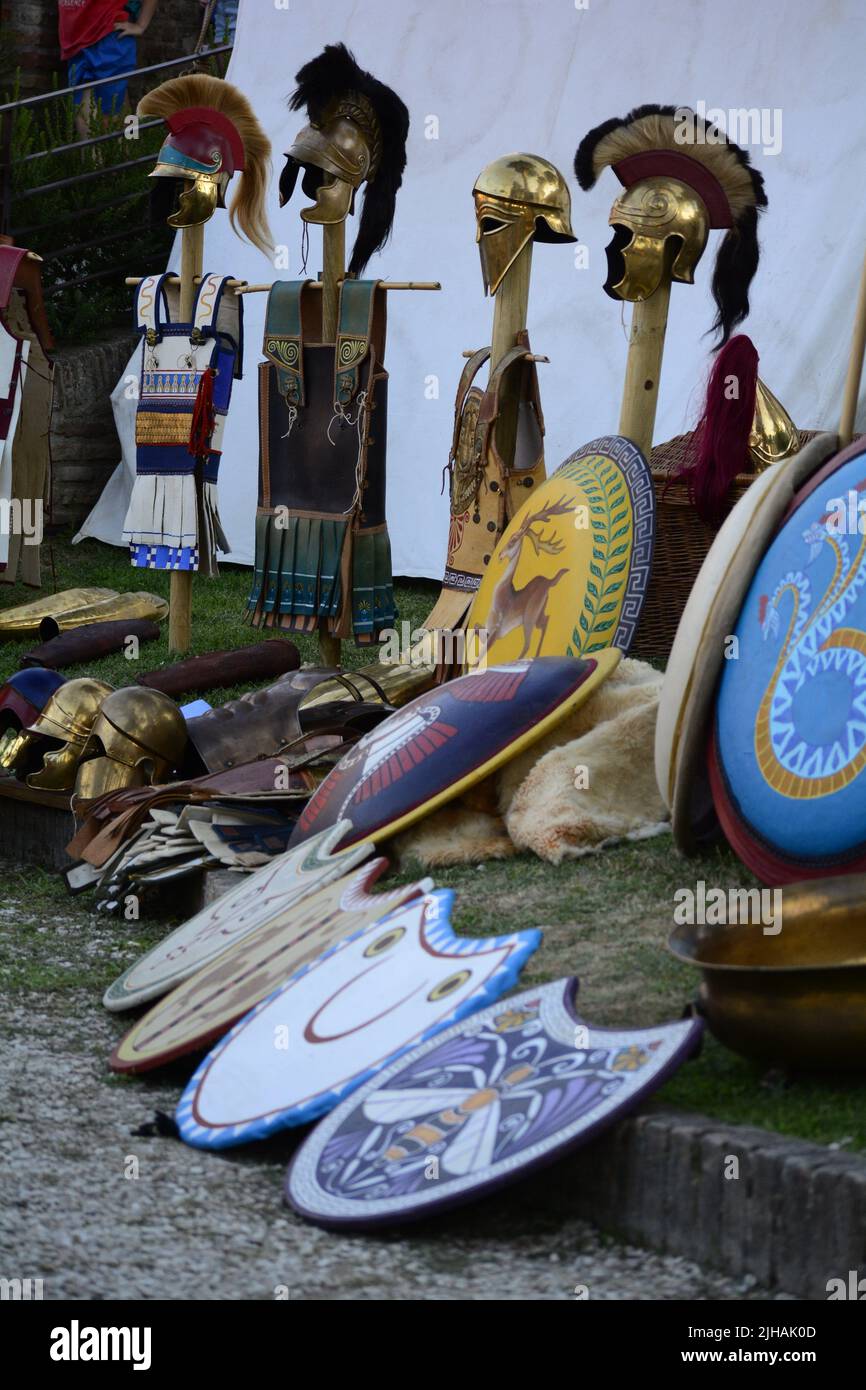 Fano, Italia 15.07.2022: FANO DEI CESARI Festival de la reconstrucción histórica del Imperio Romano Foto de stock