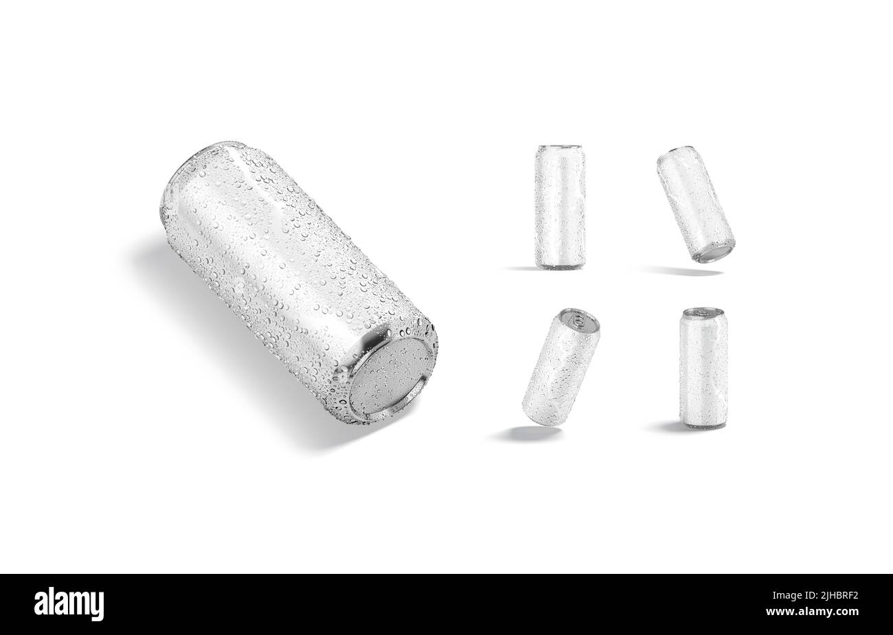 Blanco de aluminio 500 ml de soda se puede simular, diferentes vistas Foto de stock