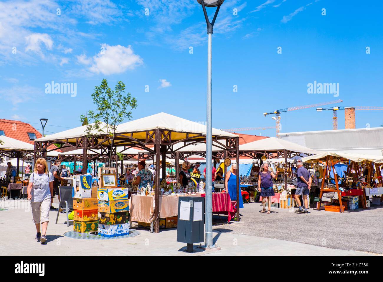Mercado, Heviz, Hungría Foto de stock