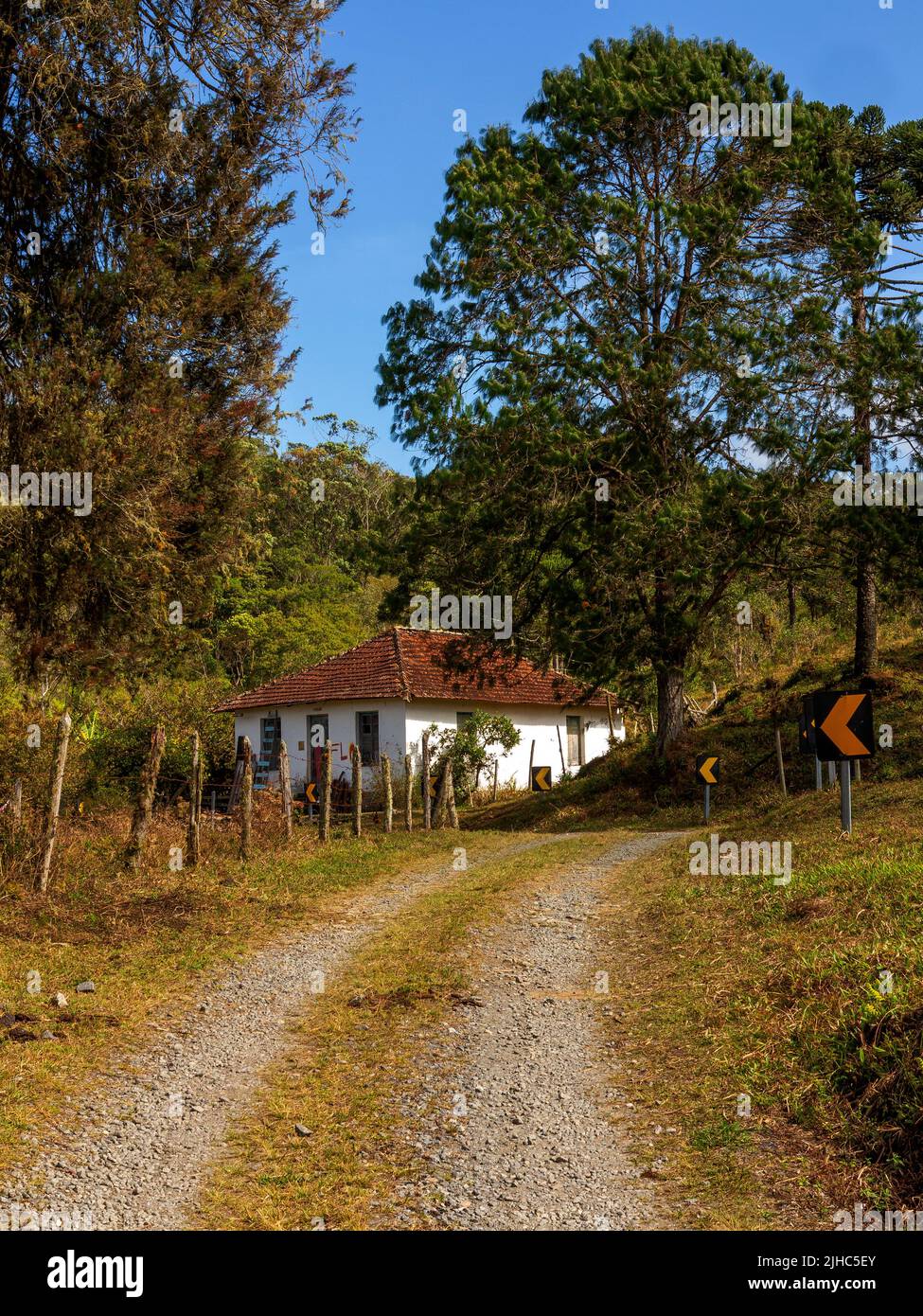 Vida rural en las colinas de Bocaina, un popular destino turístico, São Paulo Estate, Brasil Foto de stock