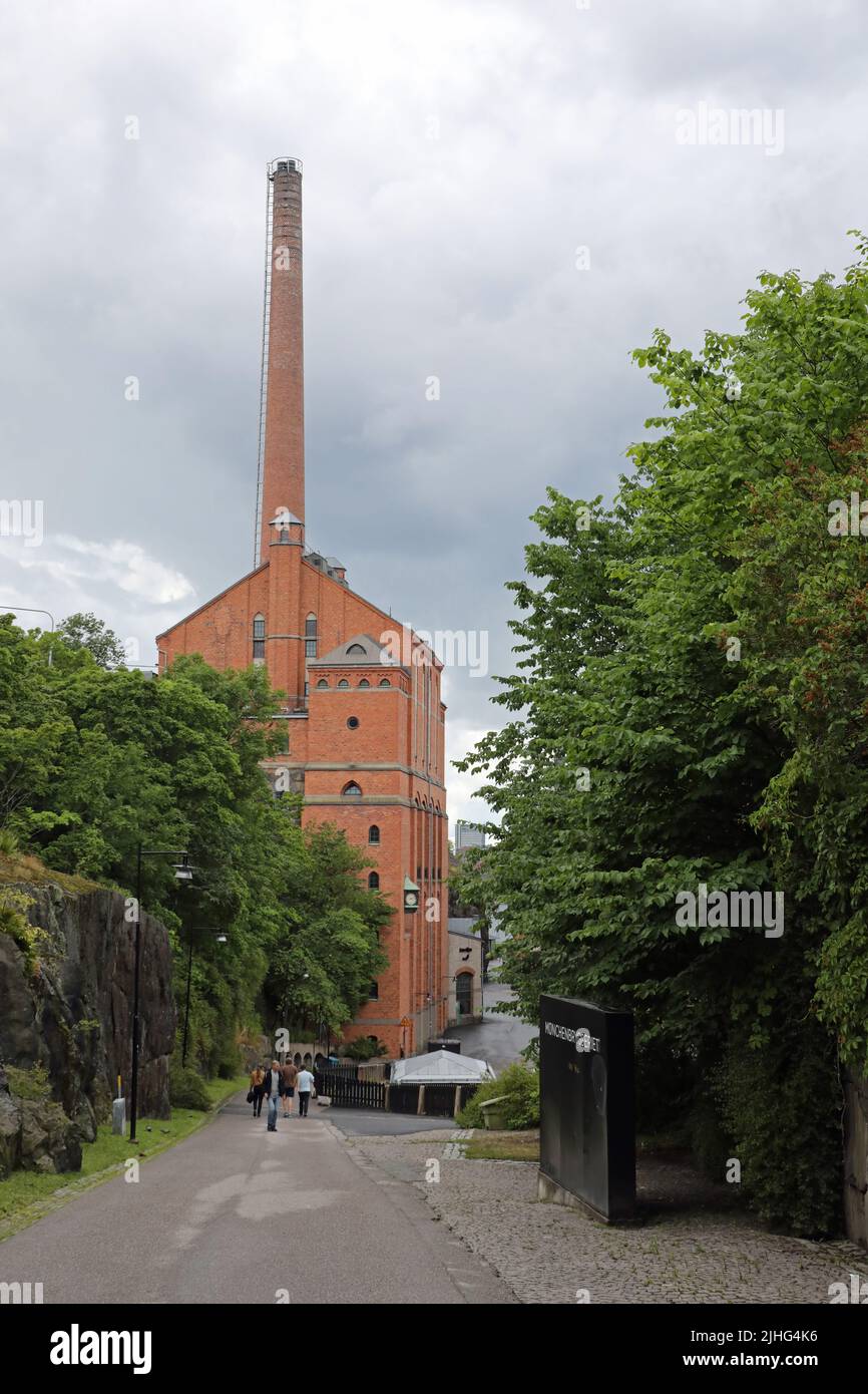 Munich Brewing Company Edificios que se han reconvertido en un centro de conferencias en la costa de Sodermalm en Estocolmo Foto de stock