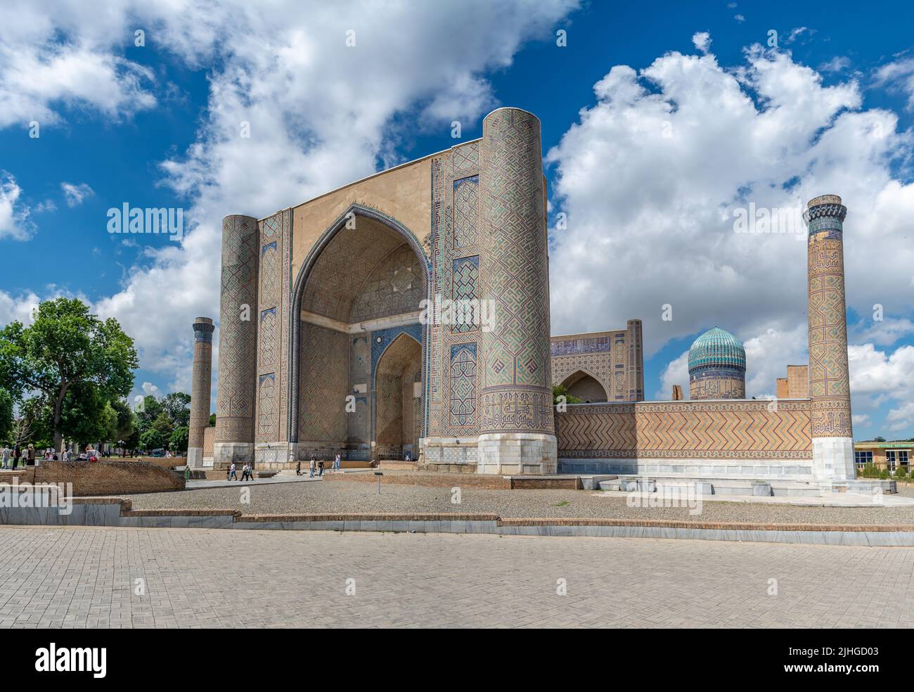 Mezquita Bibi-Khanym en Samarcanda, Uzbekistán Foto de stock