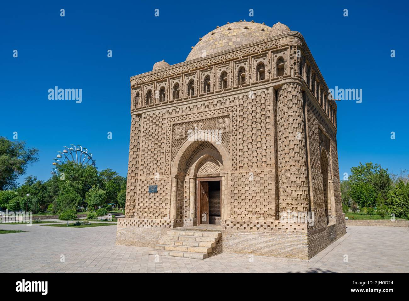 Mausoleo Samanid en Bukhara, Uzbekistán Foto de stock