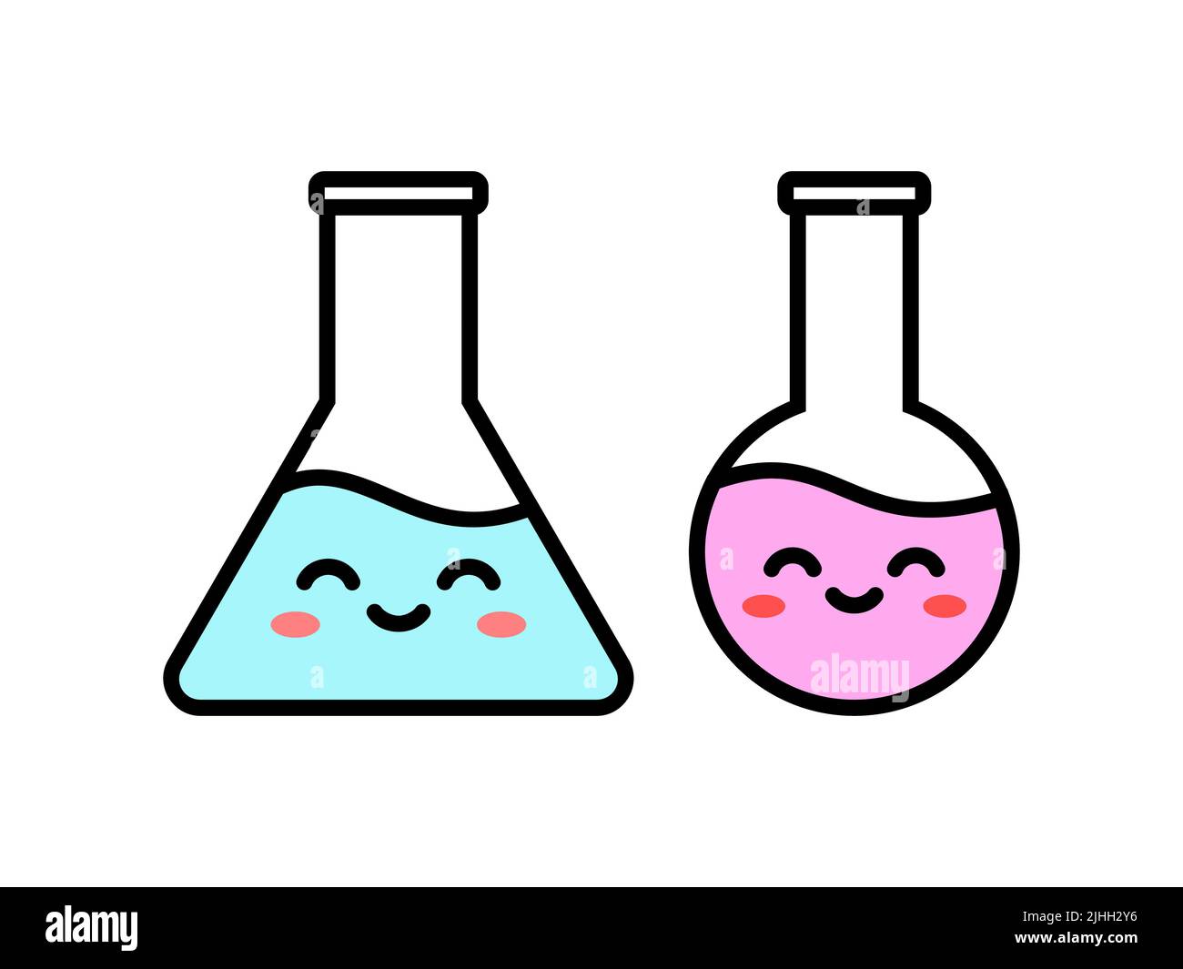Flask chemistry kawaii cartoon fotografías e imágenes de alta resolución -  Alamy