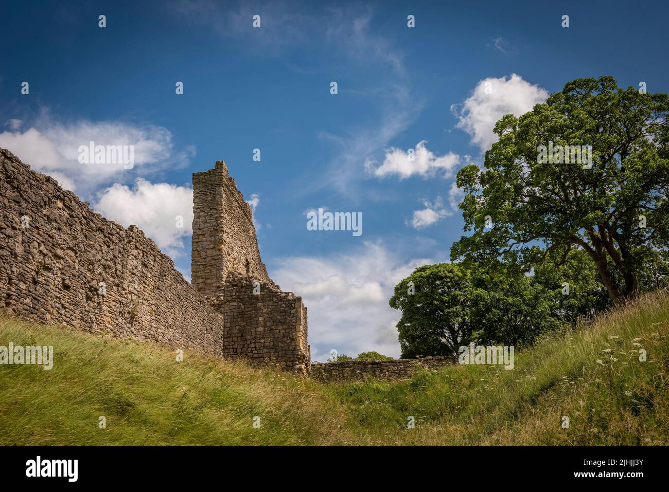 Pickering Castle en North Yorkshire, Reino Unido Foto de stock