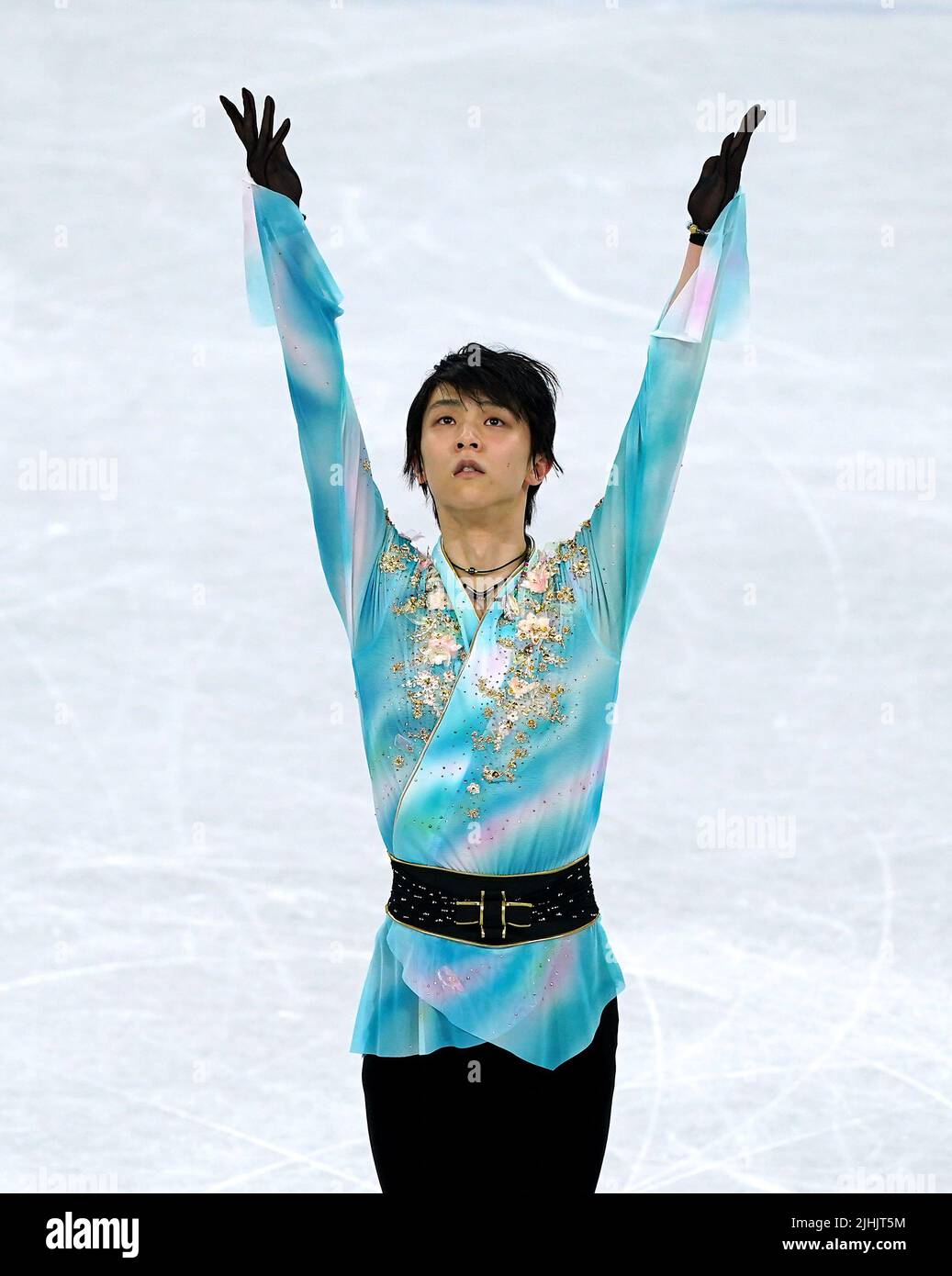 Foto del archivo fechada el 10-02-2022 del campeón olímpico doble Yuzuru Hanyu, quien ha anunciado su retiro del patinaje artístico competitivo a la edad de 27 años. Fecha de emisión: Martes 19 de julio de 2022. Foto de stock