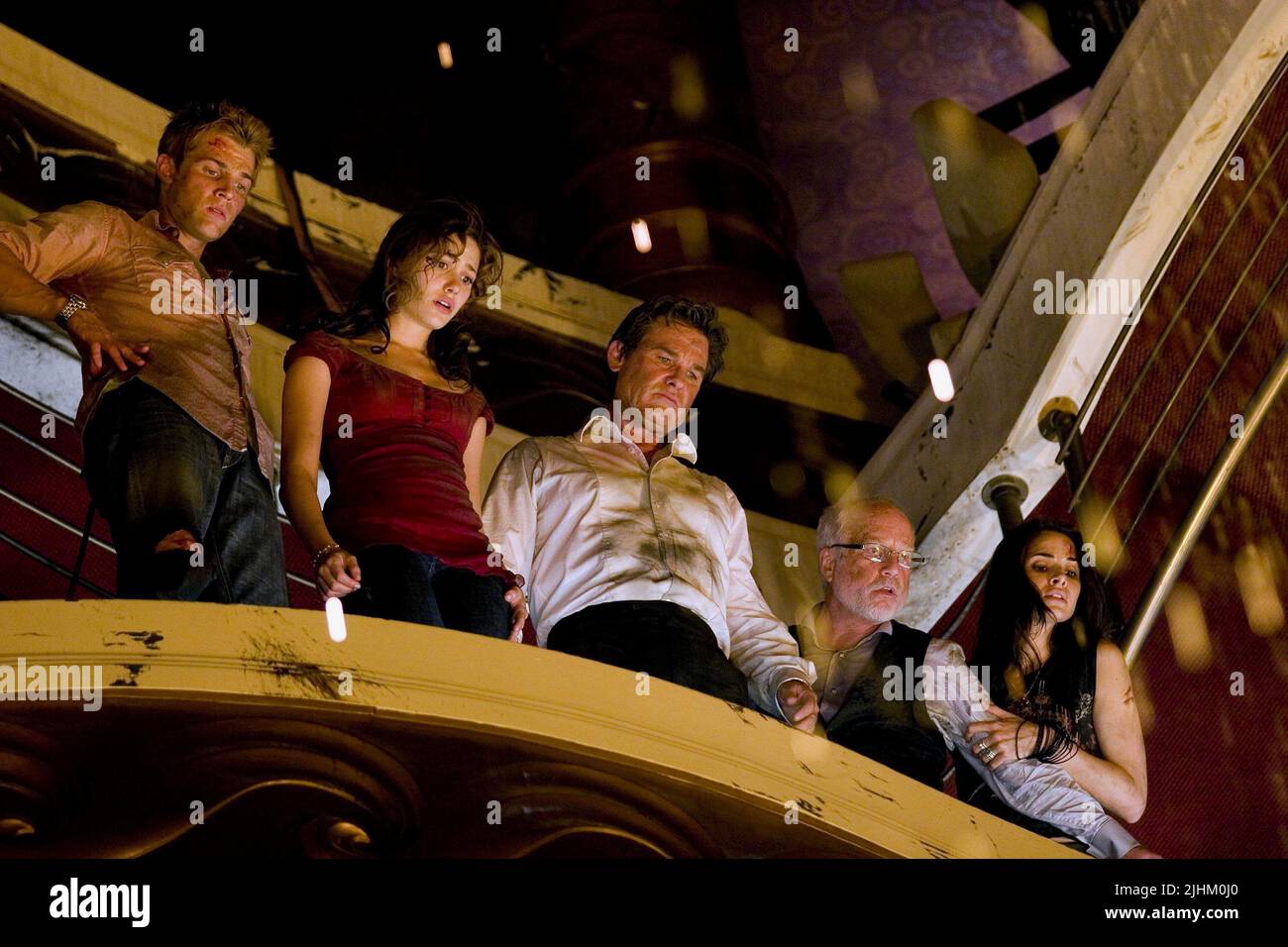 MIKE VOGEL, Emmy Rossum, Kurt Russell, Richard Dreyfuss, Mia Maestro, Poseidón, 2006 Foto de stock