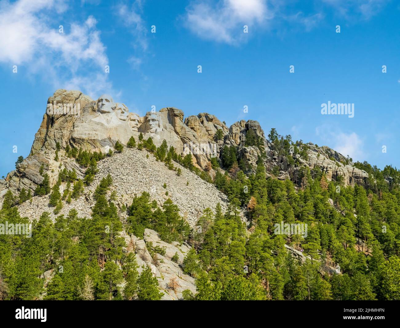 Mount Rushmore National Memorial en las Black Hills de Dakota del Sur, EE.UU Foto de stock