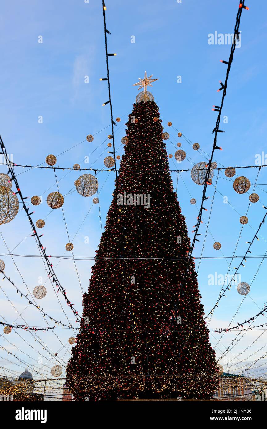 2022 El árbol de Navidad principal de Ucrania se ilumina en Kiev Ucrania  Fotografía de stock - Alamy