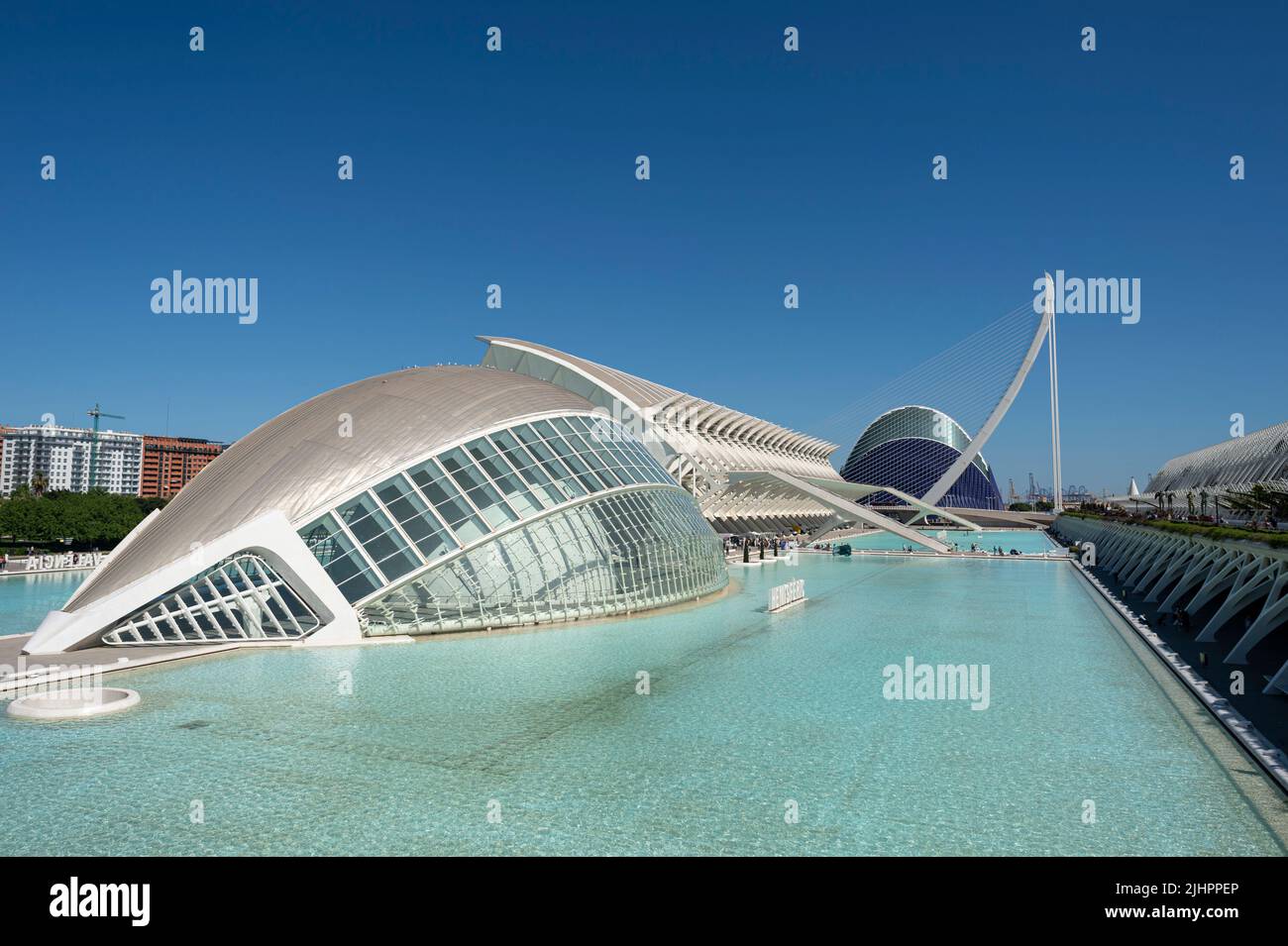 Ciudad de las Artes y las Ciencias, Valencia, España Foto de stock