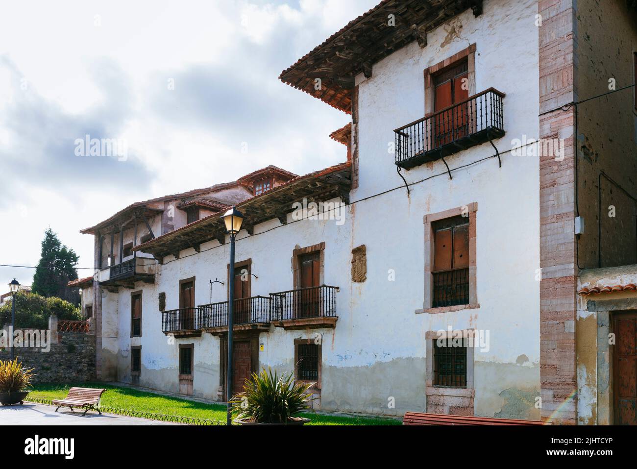 Casa de la Familia Menéndez Pola. Luanco, Gozón, Principado de Asturias, España, Europa Foto de stock