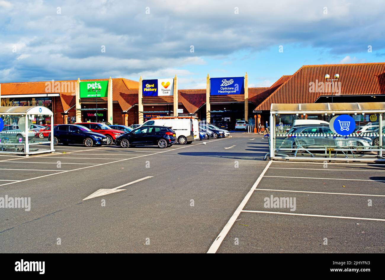 Clifton Moor Retail Park, York, Inglaterra Foto de stock