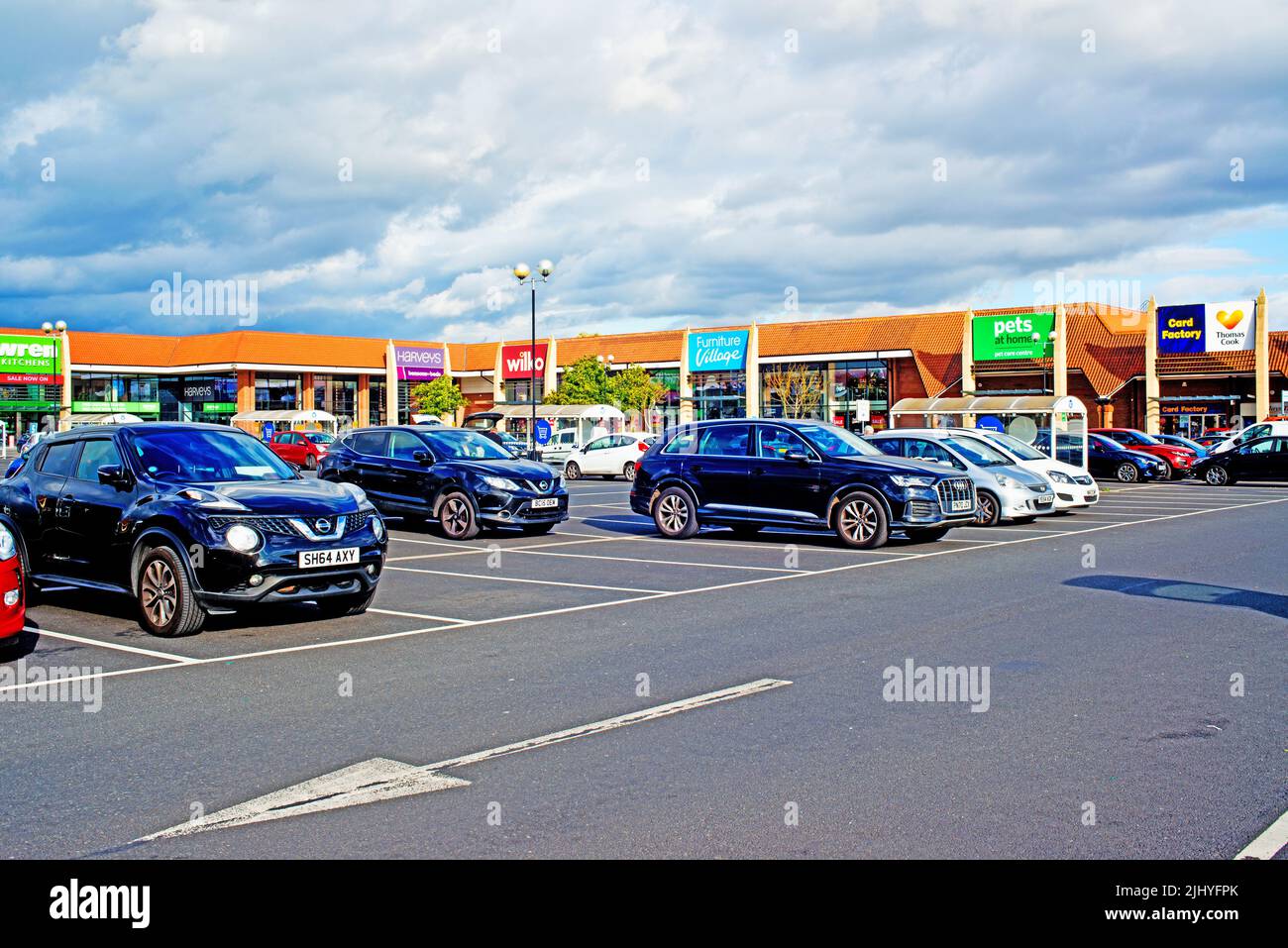 Clifton Moor Retail Park, York, Inglaterra Foto de stock