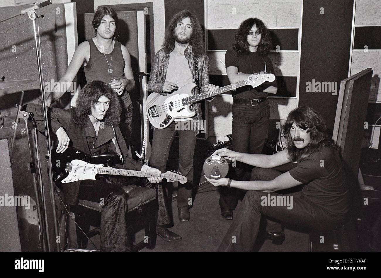 GRUPO de rock británico DE COLOR PÚRPURA INTENSO en 1974 Foto de stock