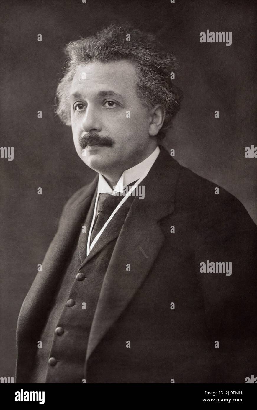 Retrato de Albert Einstein. Foto de stock