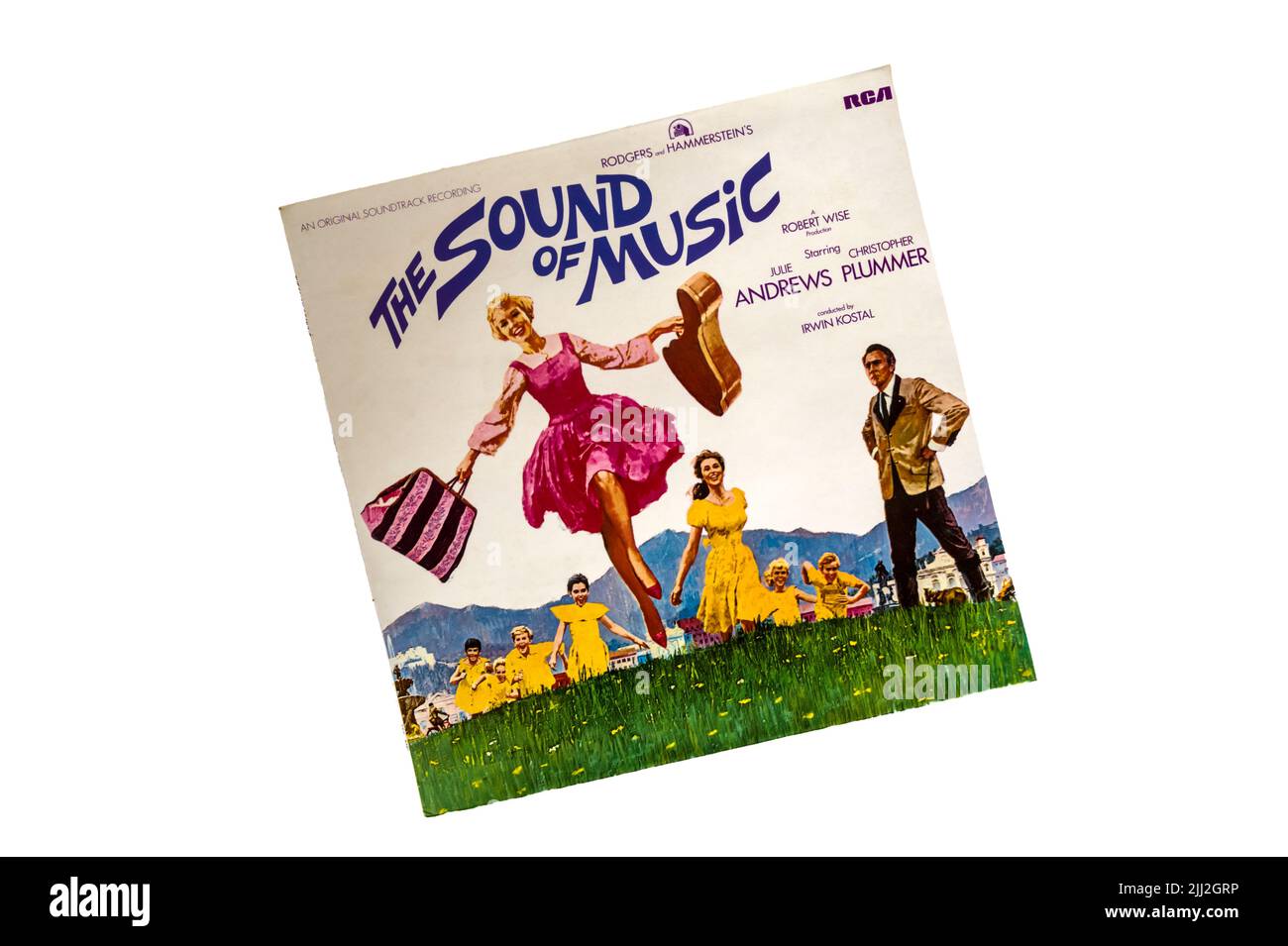Banda sonora original LP de The Sound of Music protagonizada por Julie Andrews y Christopher Plummer. Lanzado en 1965. Foto de stock