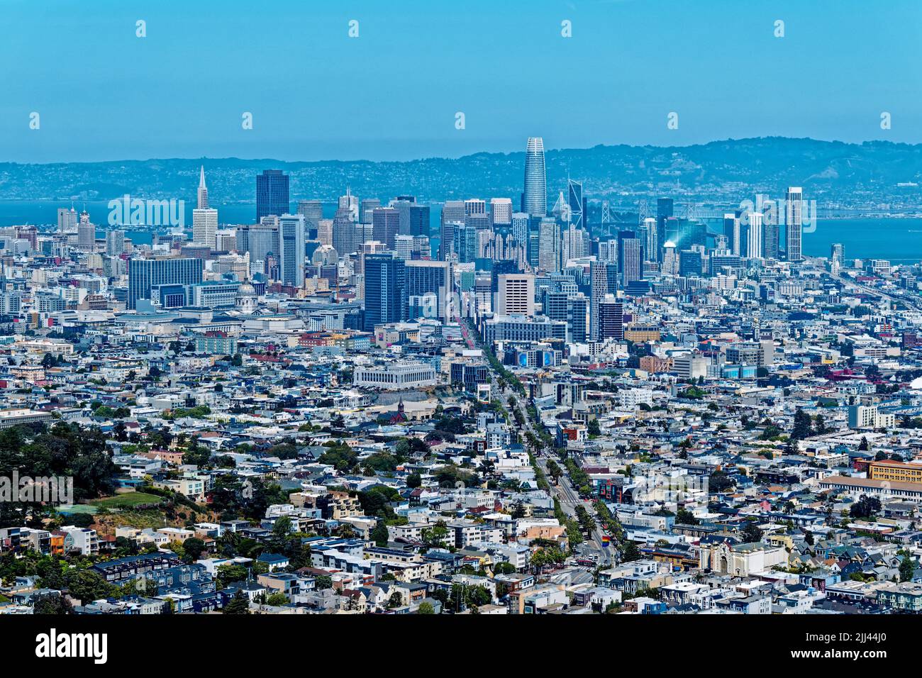Vistas de San Francisco desde Twin Peaks Foto de stock