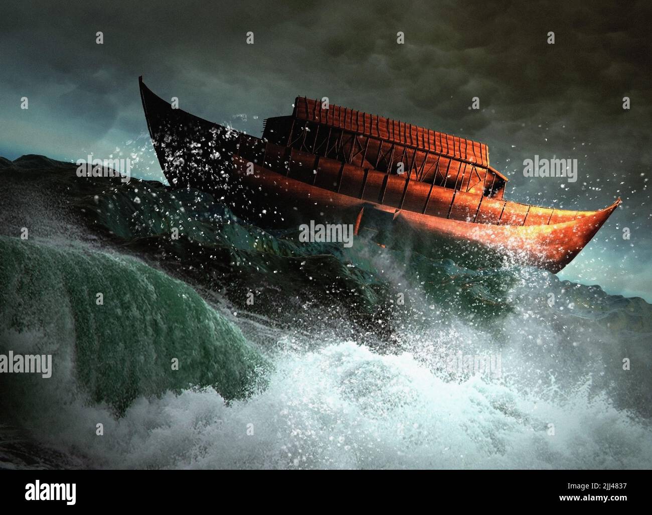 El arca de Noé, ilustración. Foto de stock
