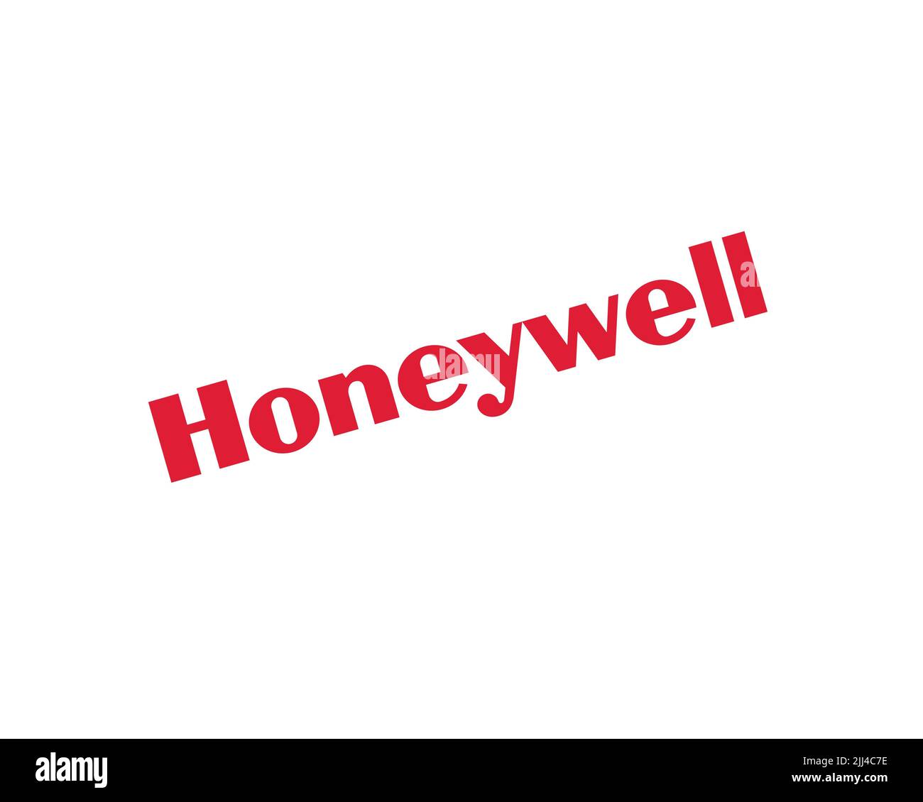 Honeywell Aerospace, logotipo de gedrehtes, Weisser Hintergrund