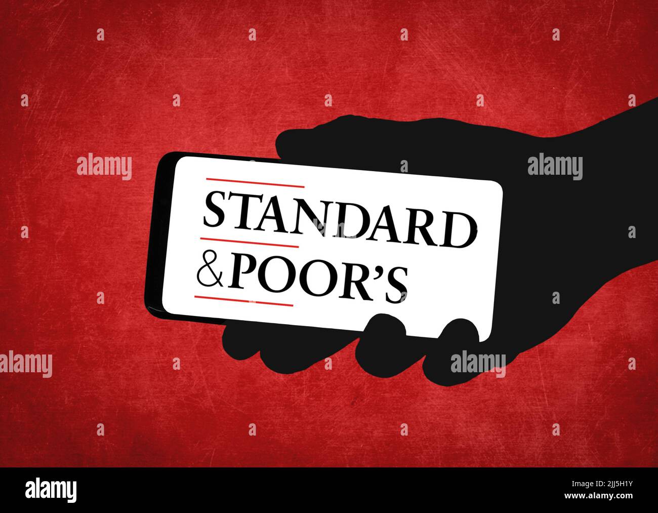 La agencia de calificación crediticia Standard and Poor's. Foto de stock