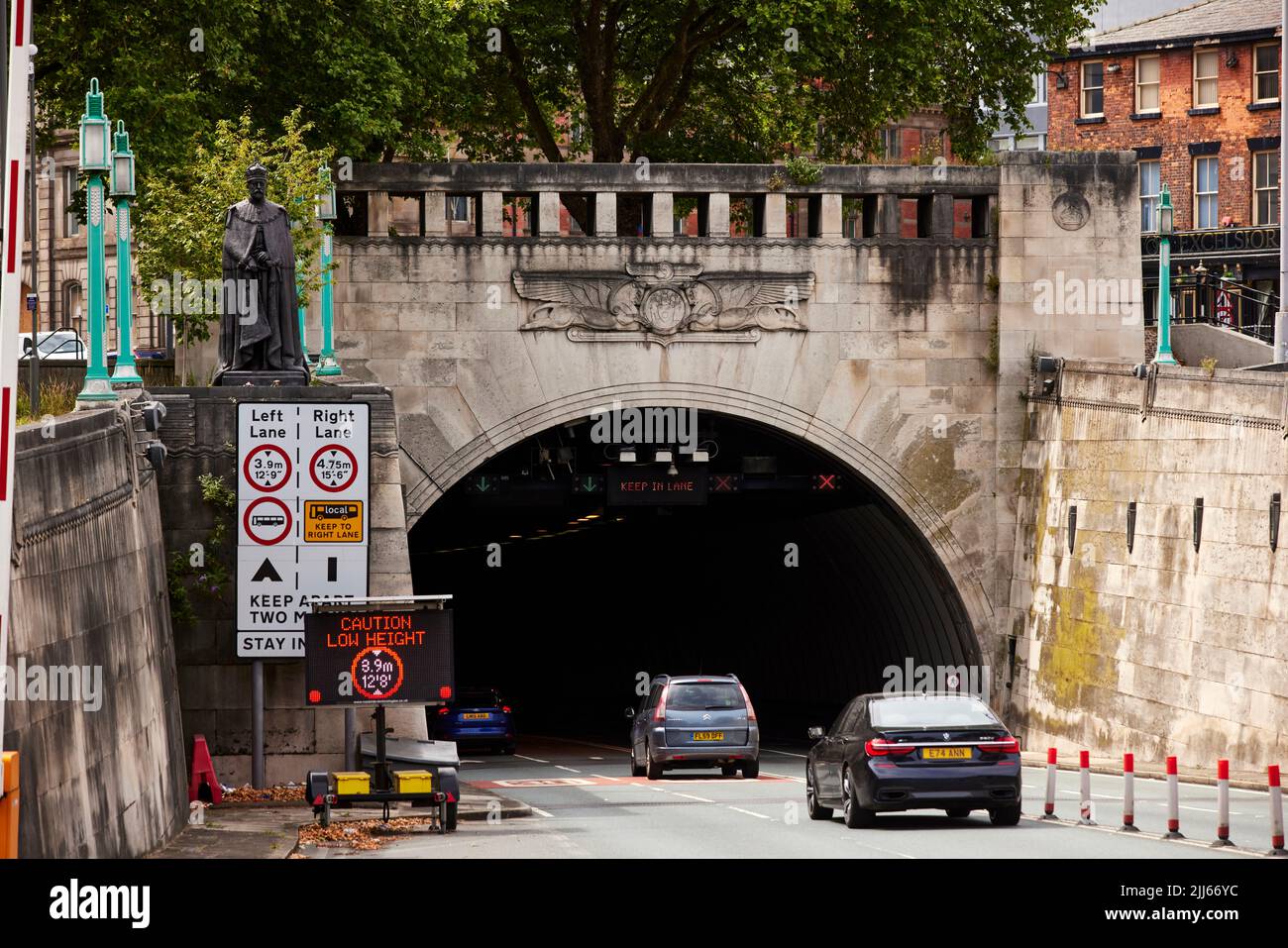 Túnel Liverpool Queensway Mersey Foto de stock