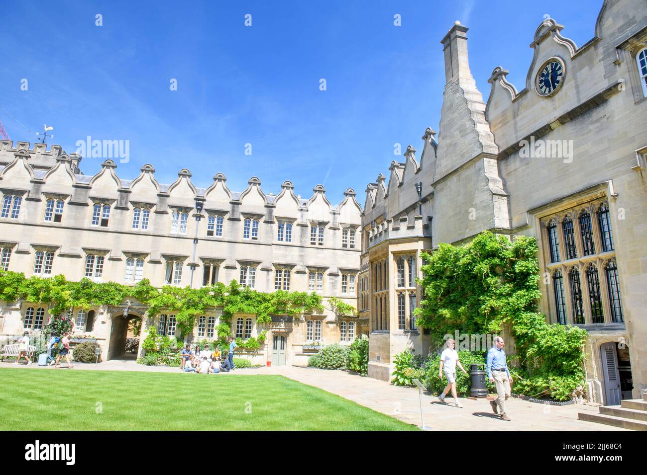 The Inner Quadrangle en el Jesus College, Oxford. Foto de stock