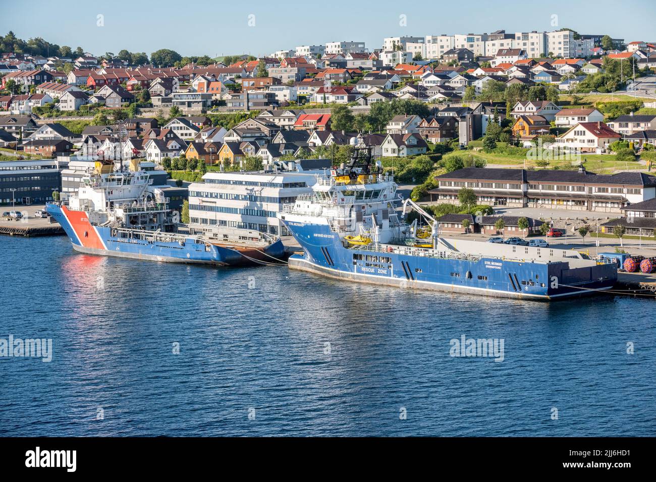 Stril Mermaid es un buque de suministro offshore que opera desde la ciudad noruega de Stavanger, Noruega. Foto de stock