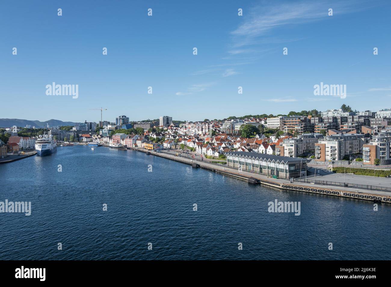 La zona del puerto de Stavanger se llama Vågen, Noruega. Foto de stock