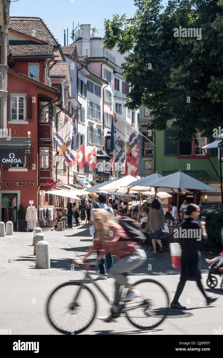 Augustinergasse, Zürich, Schweiz Foto de stock