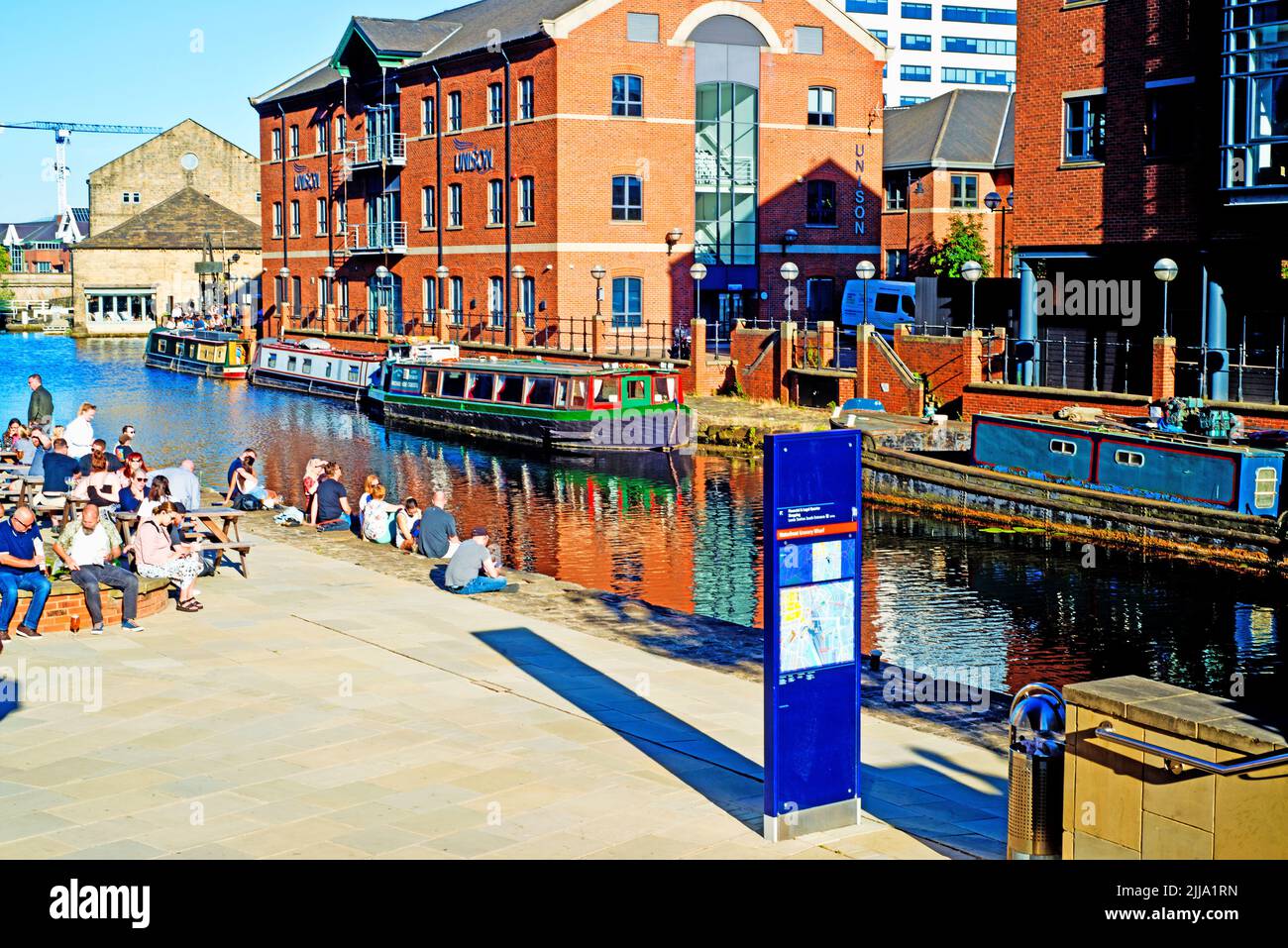 Granary Wharf, Leeds, Inglaterra Foto de stock