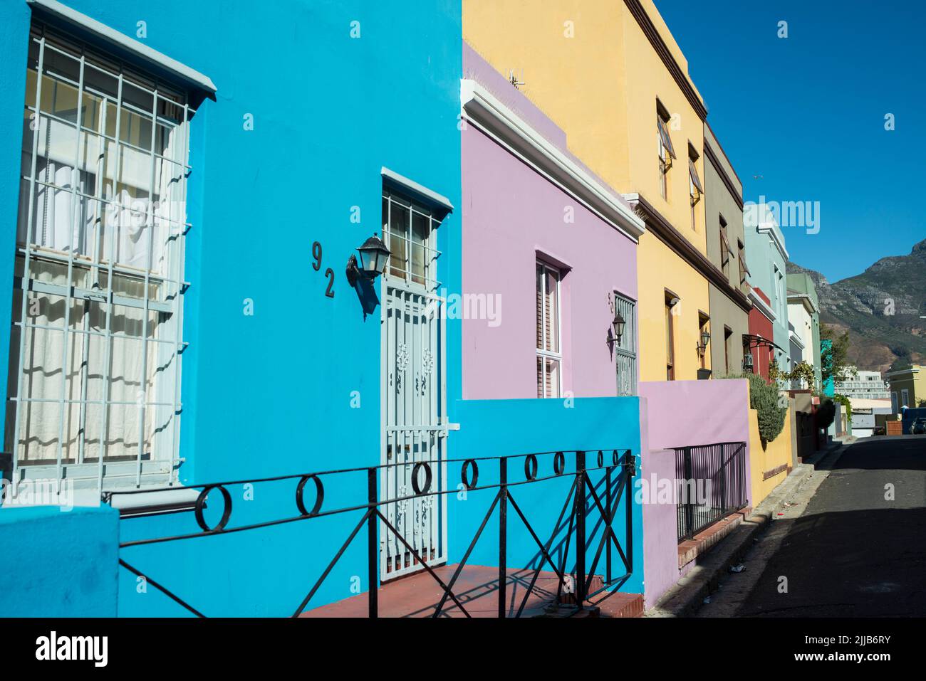 Casas coloridas, Ciudad del Cabo Foto de stock