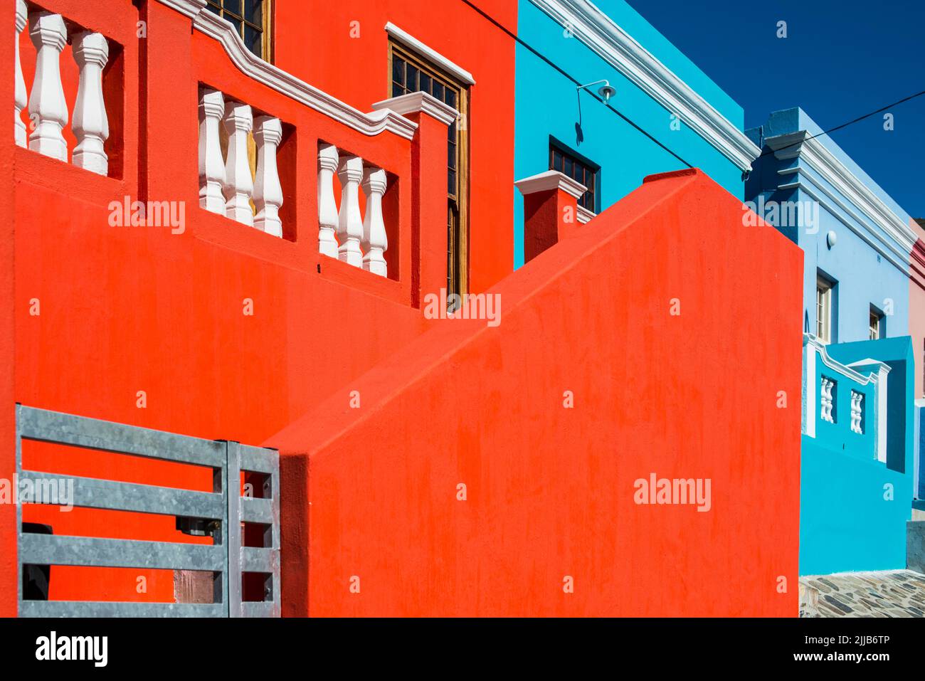 Casas coloridas, Ciudad del Cabo Foto de stock