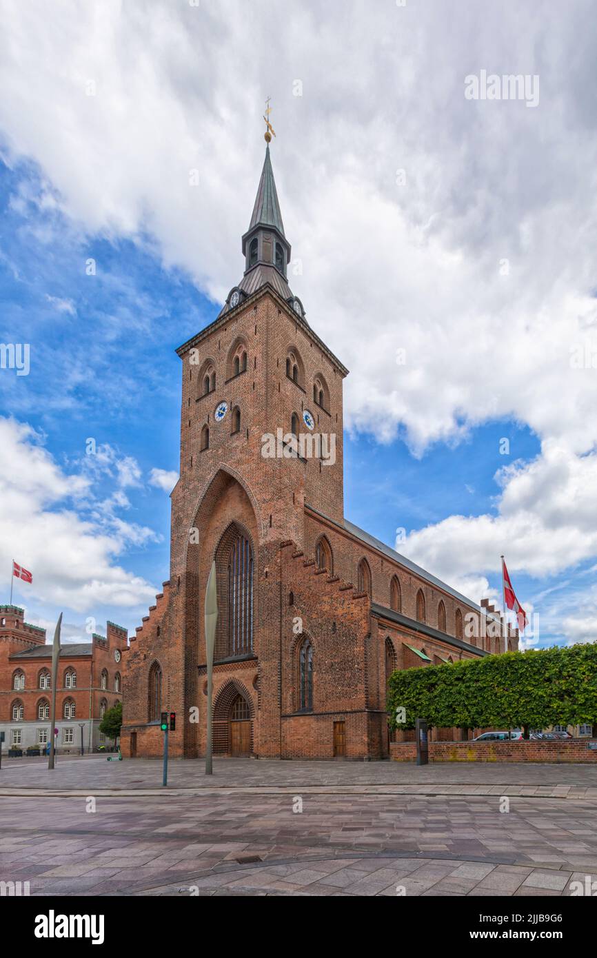 Odense Domkirke, Catedral de San Canuto o Sankt Knuds Kirke, la catedral de Odense, Dinamarca Foto de stock