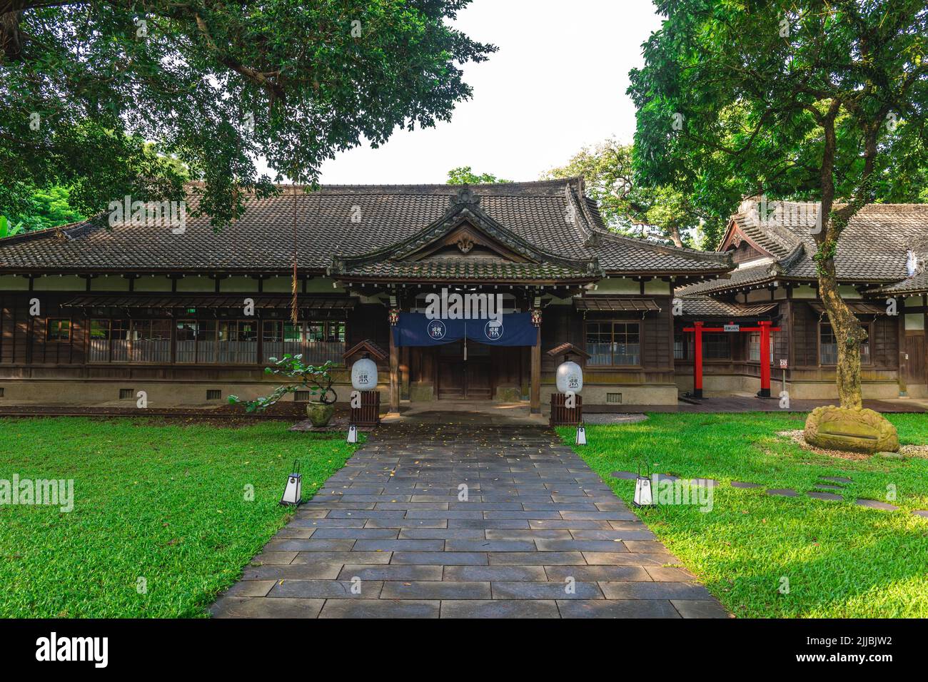 14 de julio de 2022: Histórico Museo de Reliquias construido en 1943, fue la antigua casa religiosa rápida y la casa social afiliada a Chiayi Shrine durante japón Foto de stock