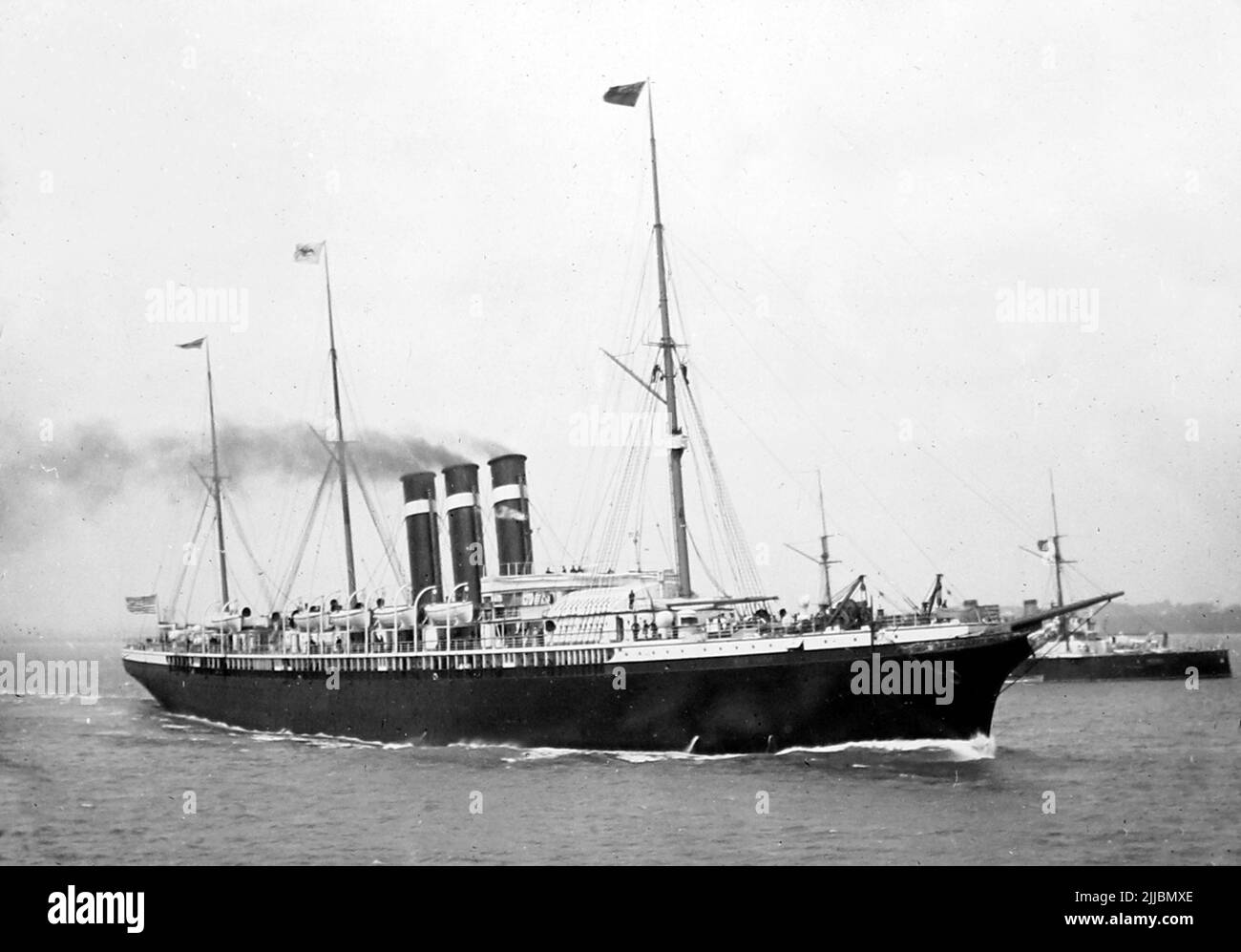 SS (Ciudad de) barco de vapor de París, época victoriana Foto de stock