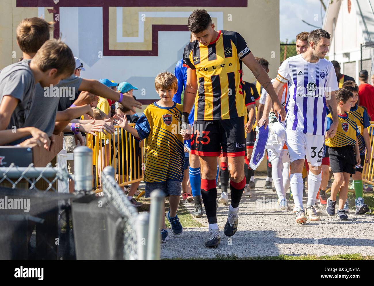 El Charleston Battery es un equipo profesional de fútbol en Charleston, Carolina del Sur Foto de stock