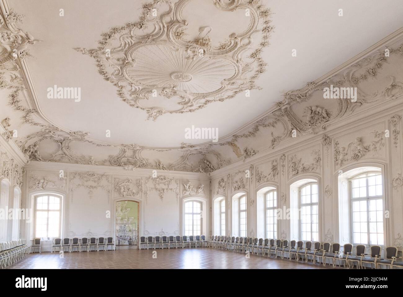 Palacio Rundale Letonia, un restaurado palacio de arquitectura barroca del siglo 18th, el interior, Foto de stock