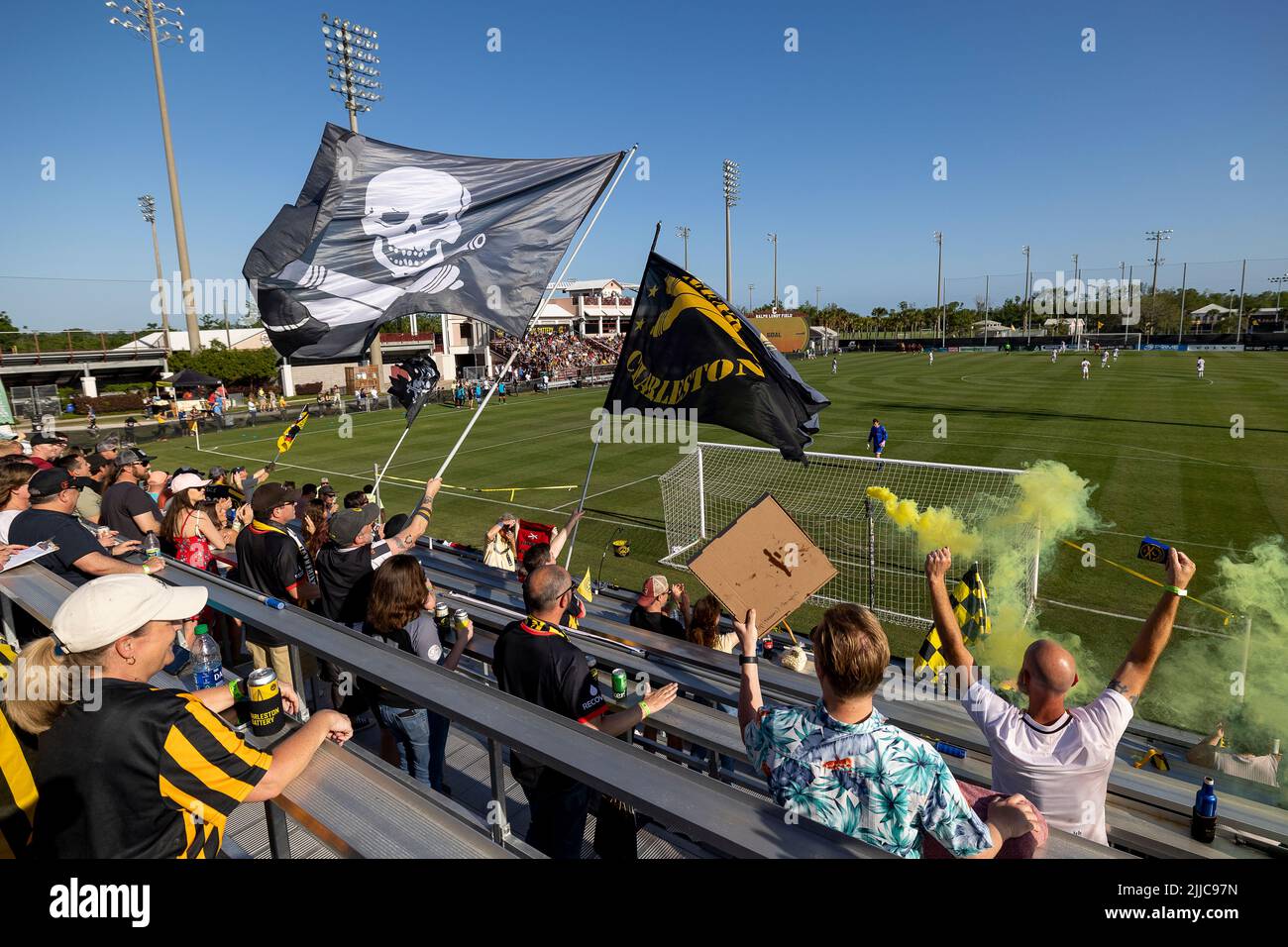 El Charleston Battery es un equipo profesional de fútbol en Charleston, Carolina del Sur Foto de stock