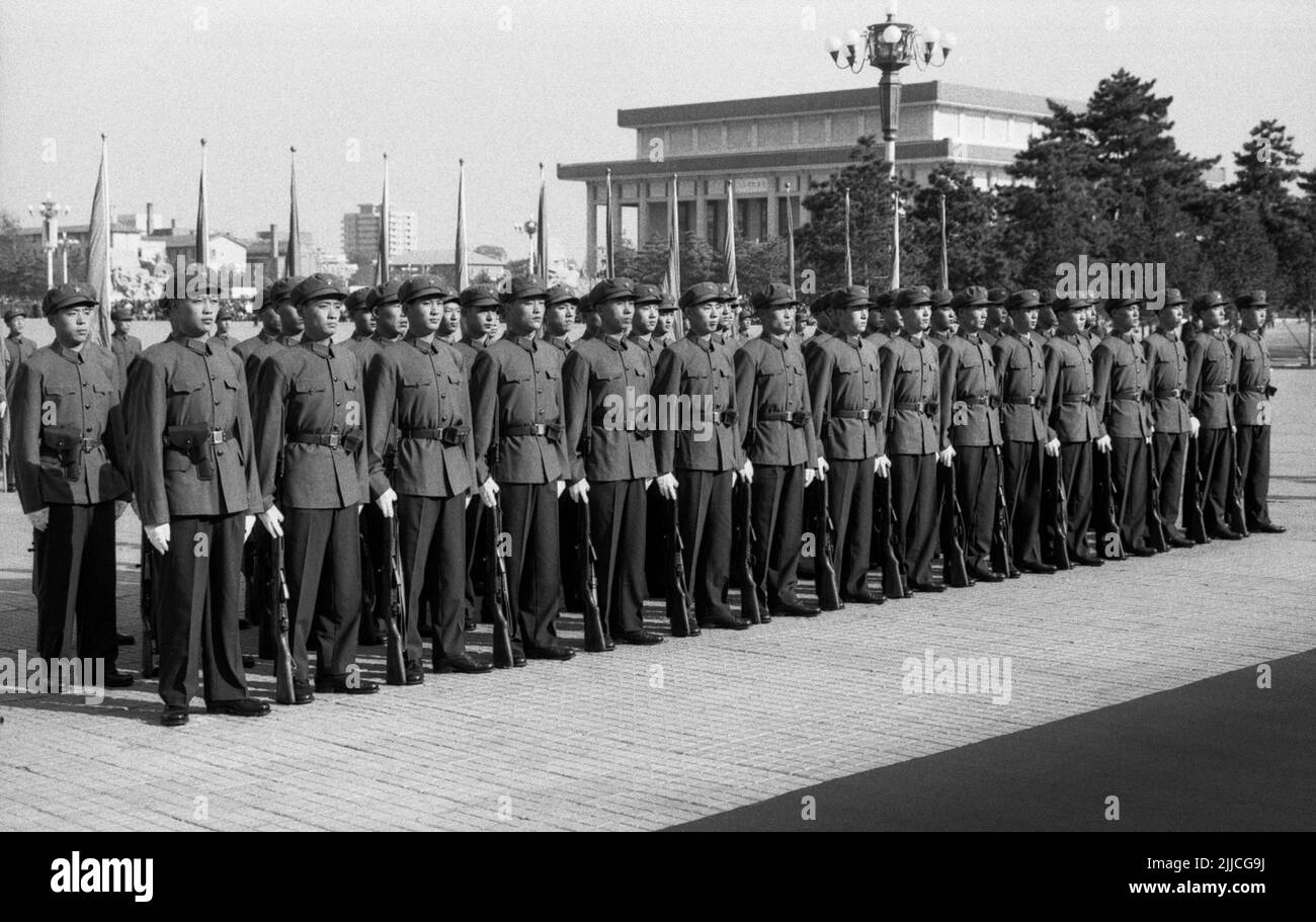 CHINA BEIJING Guardia de honor a la llegada de visitas de estado Foto de stock