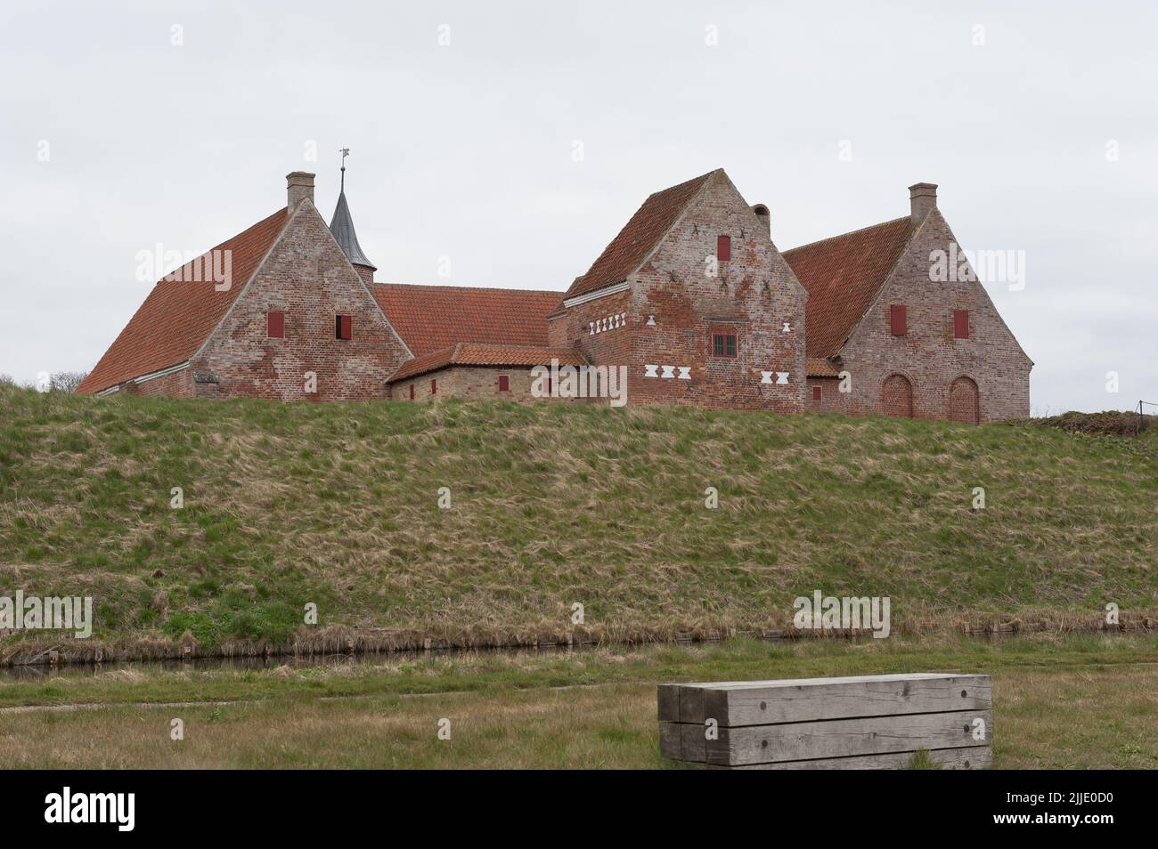 Castillo de Spøttrup, Jutland, Dinamarca Foto de stock