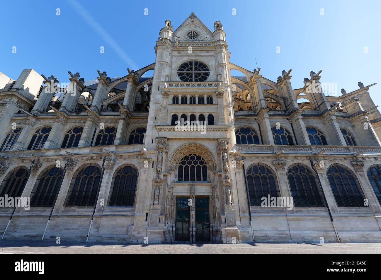 La iglesia de Saint Eustace es considerada una obra maestra de la arquitectura del gótico tardío. Entre los bautizados aquí como niños se encontraba Richelieu, madame de Foto de stock