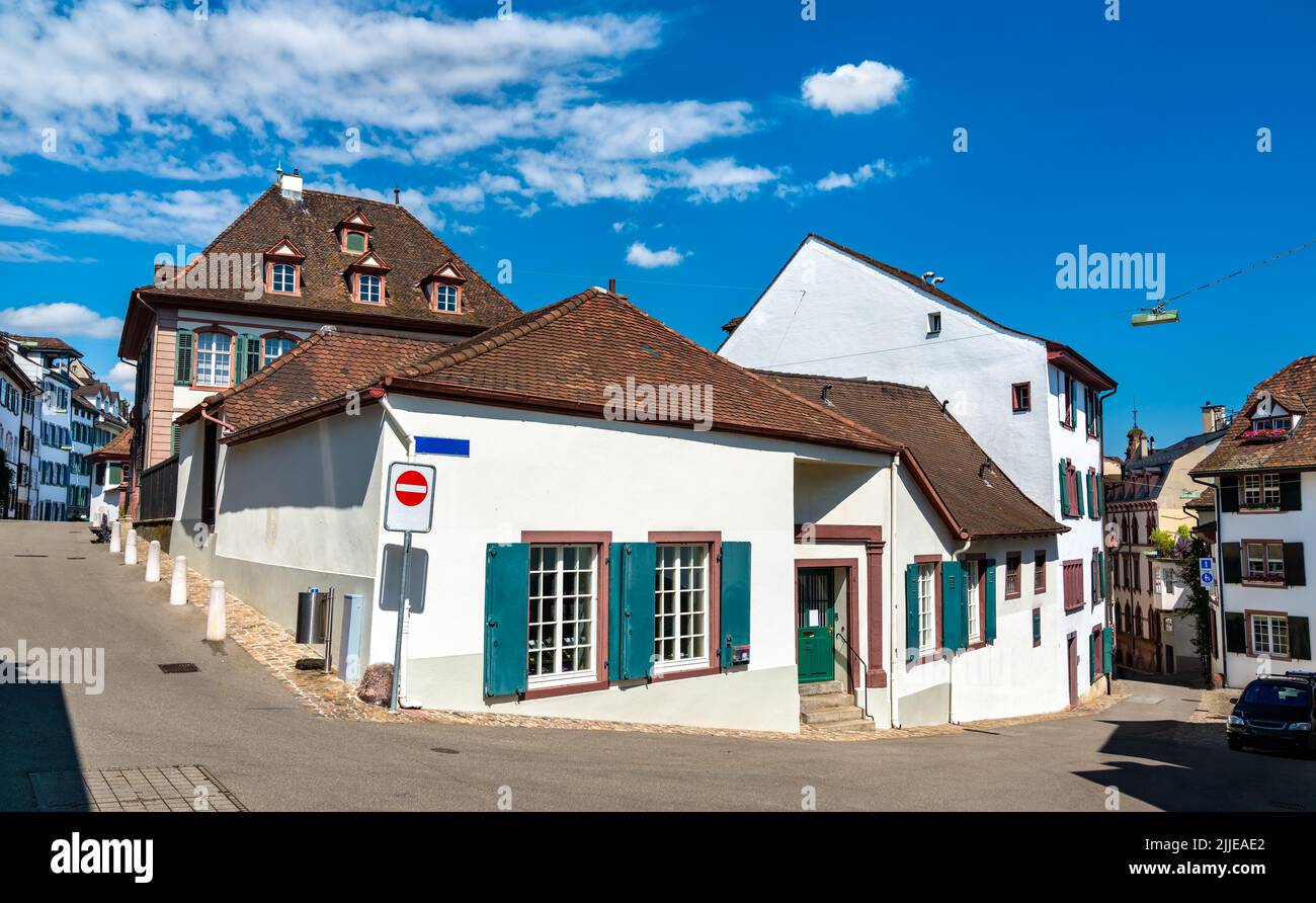 Arquitectura tradicional de Basilea en Suiza Foto de stock