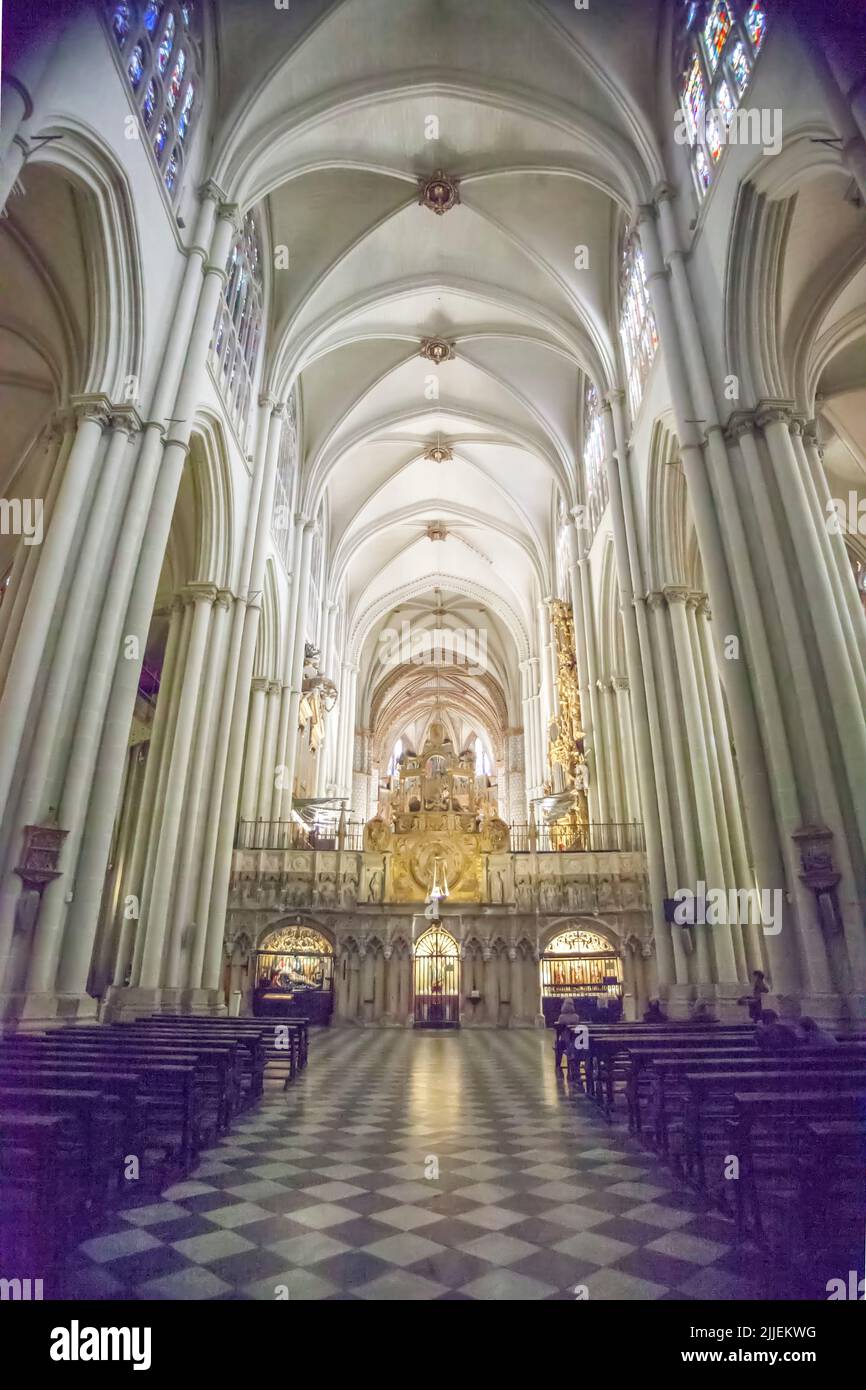 Catedral Primacial de Santa María de Toledo en Toledo, España Foto de stock