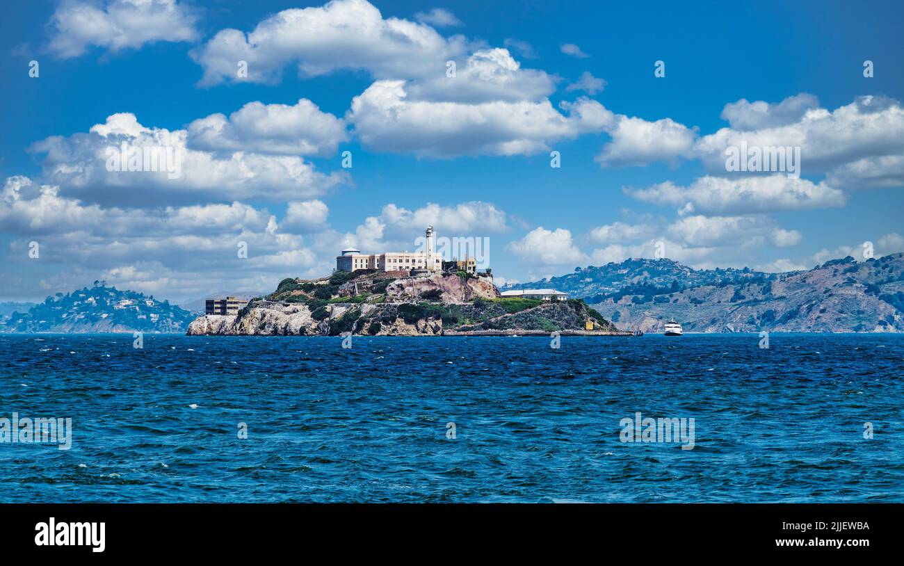 Prisión de Alcatraz en la Bahía de San Francisco Foto de stock