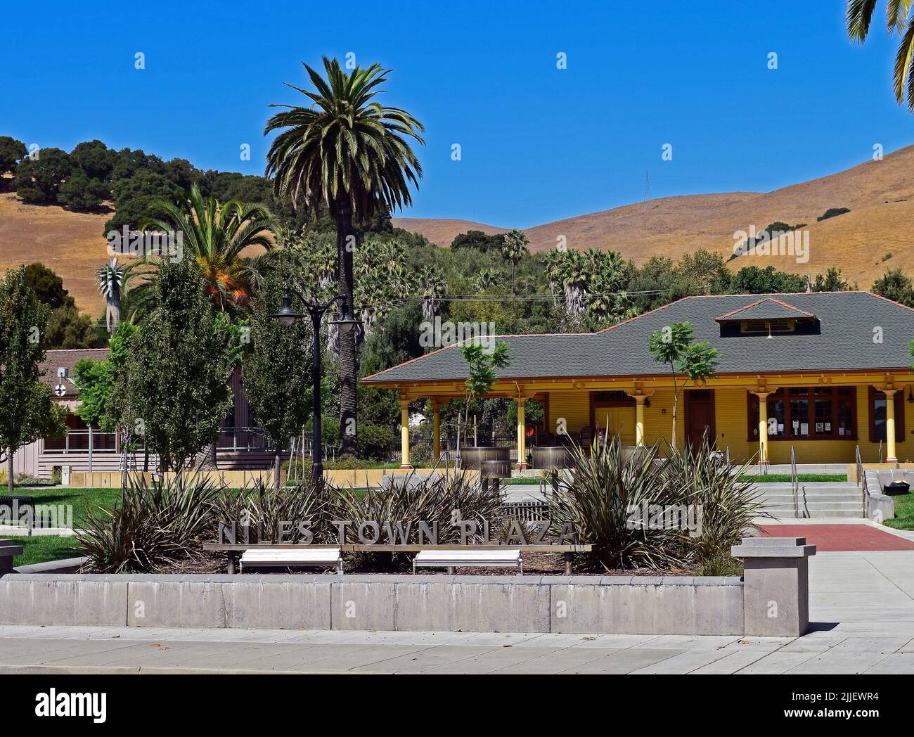 Niles Town Plaza, Freemont, California Foto de stock