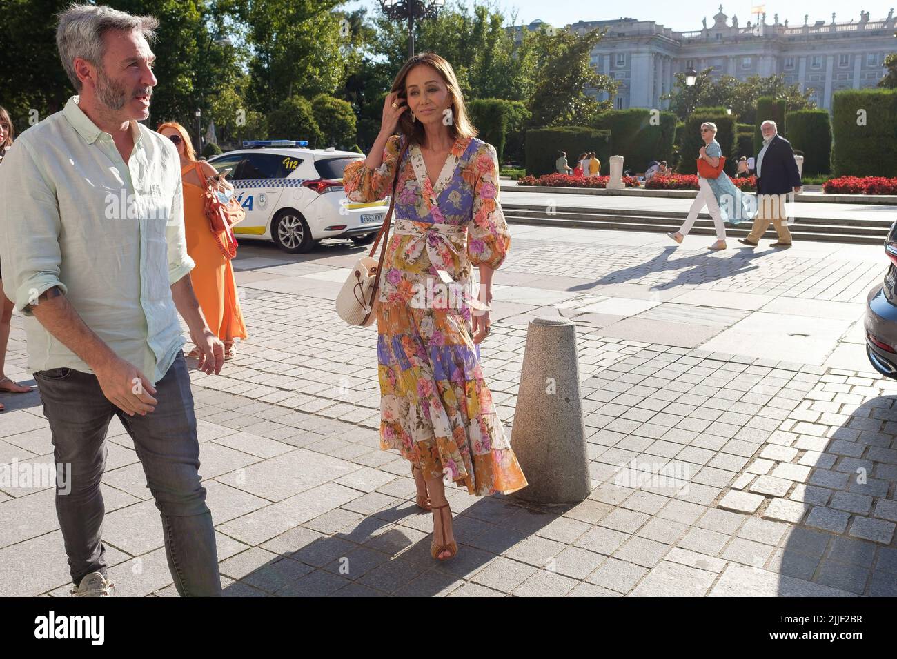 Madrid, España. 25th de julio de 2022. Isabel Preysler asiste al concierto de Anna Netrebko en el Festival Universal de Música, Teatro Real de Madrid. Crédito: SOPA Images Limited/Alamy Live News Foto de stock