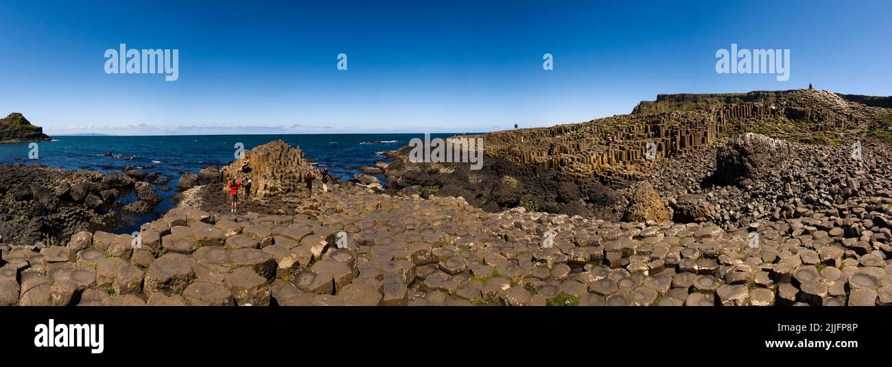 Giant's Causeway, Costa Norte, Condado de Antrim, Irlanda del Norte Foto de stock