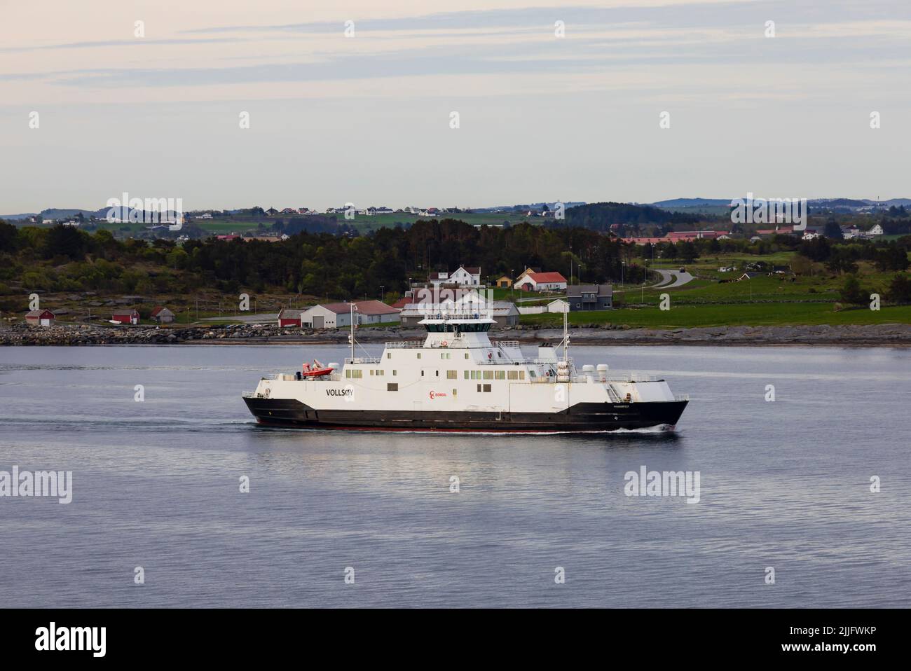 M/F Vollsøy de la Boreal mar co, roll on roll off ferry. Stavanger, Noruega Foto de stock