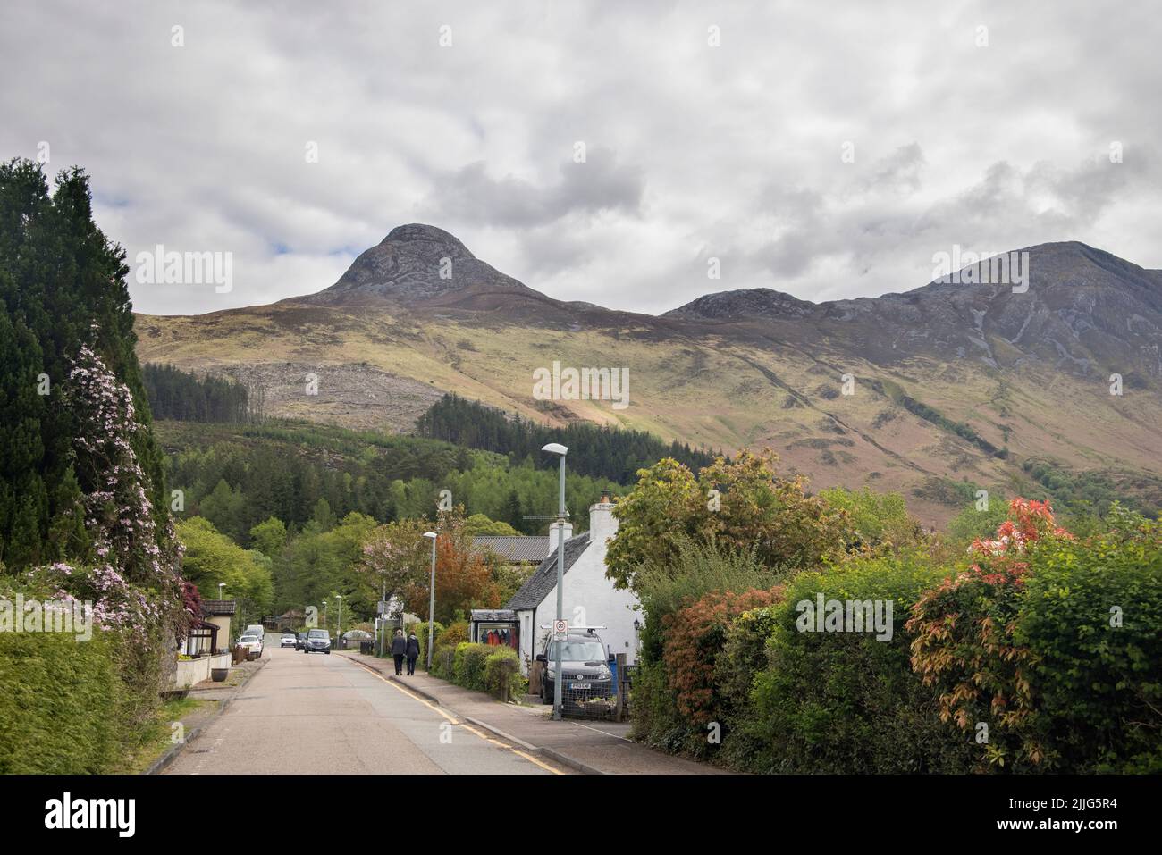 el pueblo de glencoe en las tierras altas de escocia Foto de stock